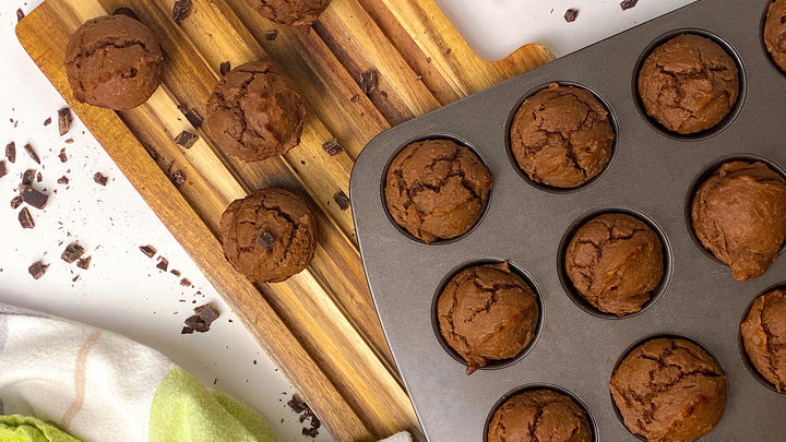 Mini Peanut Butter Chocolate Muffins