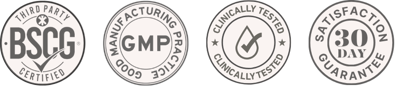 BSCG certified, GMP, clinically tested, 30-day satisfaction guarantee