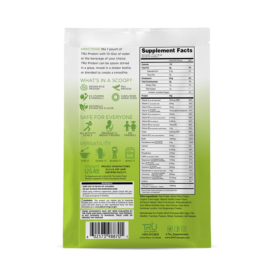 TRU "On The Go" 7-Day Protein Sample Kit